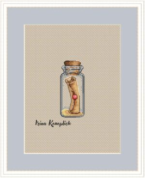 Схема для вышивки "Письмо в бутылке"